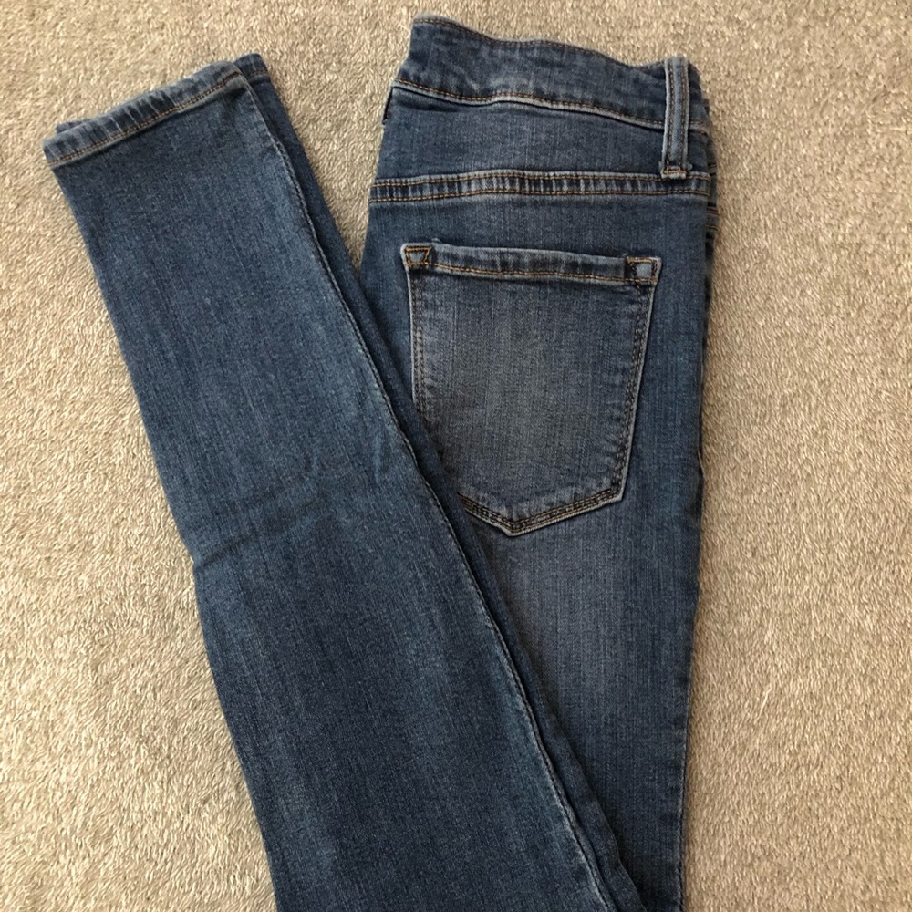 High Waisted Medium Wash Skinny Jeans